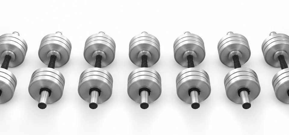 Group of dumbbells Stock Illustration