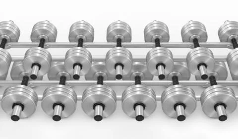 Group of dumbbells Stock Illustration