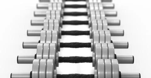 Group of dumbbells Stock Illustration