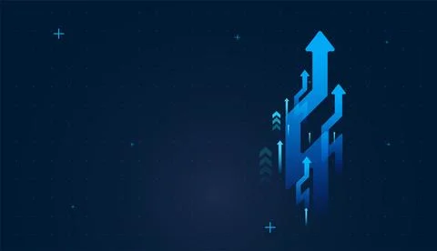 Group Of Dynamic Arrows Created for digital technology concepts, and Futuri.. Stock Illustration