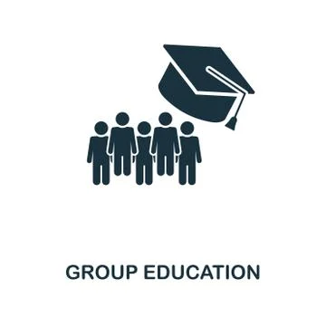Group Education creative icon. Simple element illustration. Group Education Stock Illustration