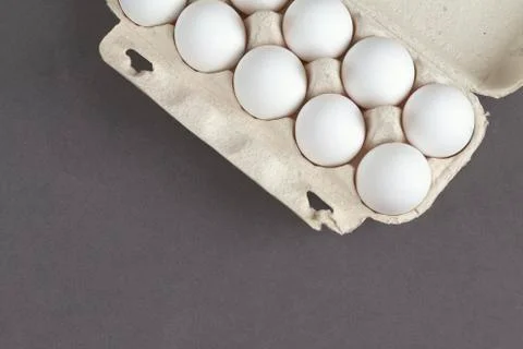 Group of eggs on a table Stock Photos