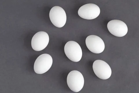 Group of eggs on a table Stock Photos