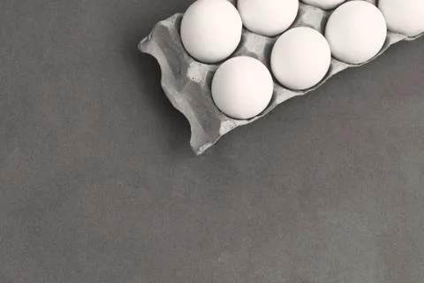 Group of eggs on a table Stock Photos