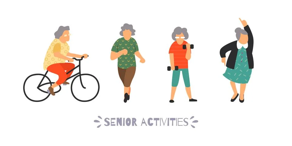 Group of elderly people Stock Illustration