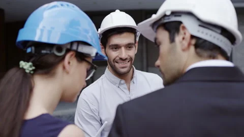 Group Electrical Engineer Technician Talk to business to invest in solar cell  Stock Footage 145142344