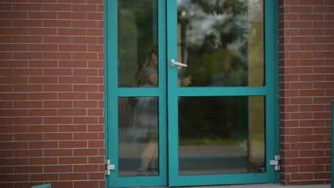 Group of Elementary School Kids Running at School. They Are Having a Lot of Fun. Stock Footage 90063137