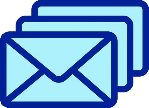 Group of Emails Stock Illustration