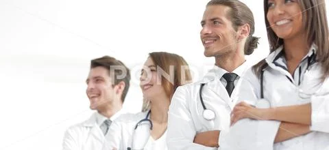Group of employees of the medical center Stock Photos
