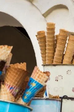The group of empty cone for sales Stock Photos