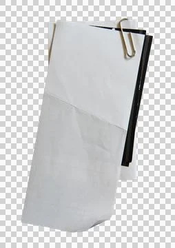 A group of empty receipt papers hold together with a paper clip Stock Photos
