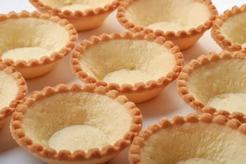 Group of empty tart shells Stock Photos