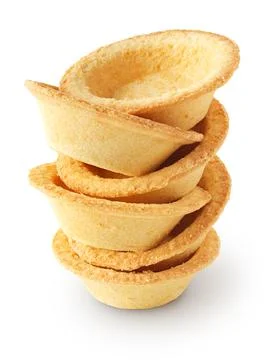 Group of empty tartlets Stock Photos