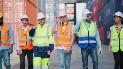 Group of engineer finish work Stock Footage 196290774