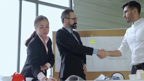 Group engineering with manager in project meeting  Stock-Footage 139248442