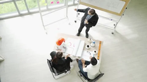 Group engineering with manager working and meeting Stock-Footage 139328026