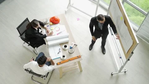 Group engineering with manager working and meeting Stock-Footage 139328059