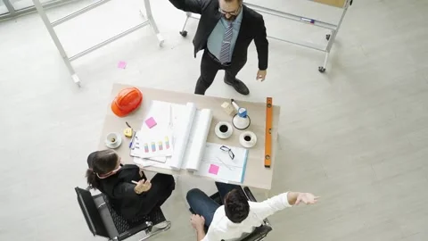 Group engineering with manager working and meeting Stock-Footage 139328069