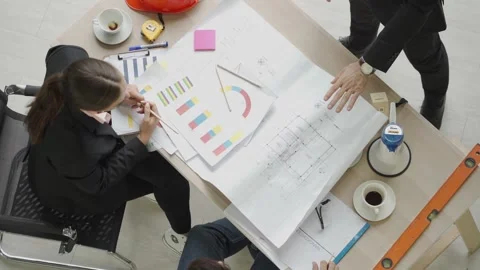 Group engineering with manager working and meeting Stock Footage 139328094