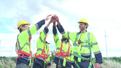 Group of engineers and technicians are discussing Stock Footage 253983811