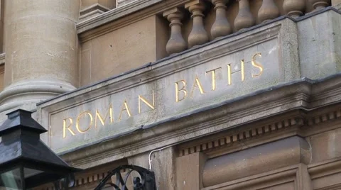 Group Entering Roman Baths Stock Footage 934507