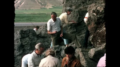 Group Exploring Rocks Stock Footage 278040031