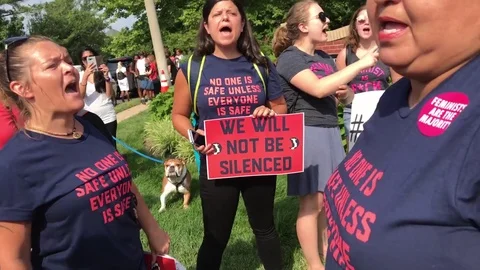 Group of feminists protesting against violence on women in Washington, USA Vidéo 79606059