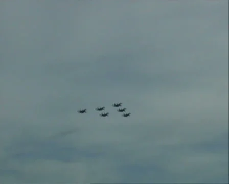 Group of fighter fly up Stock Footage 1005264