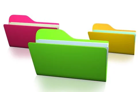 Group of File folder Stock Illustration