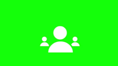 Group of Five People Icon Animation on Green Screen Stock-Footage 335181051