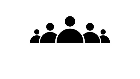 Group of five people icon isolated animation .Community icon,Business and t.. Stockbeeldmateriaal 337699956