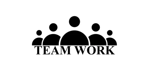 Group of five people icon isolated animation .Community icon, Business and .. Stock Footage 337699958