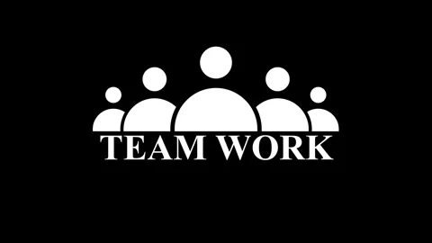 Group of five people icon isolated animation .Community icon, Business and .. Stock Footage 337699960