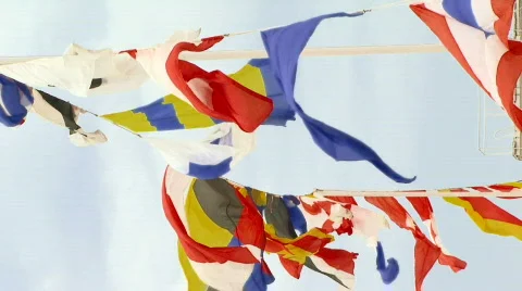 Group of flags Stock Footage 619385