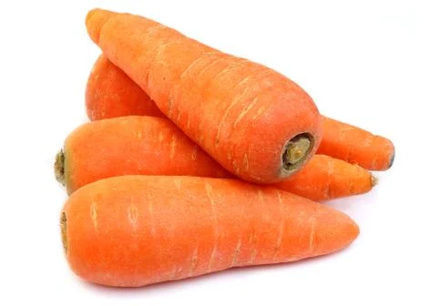 Group of four carrots Stock Photos