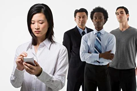 Group of four office workers Stock Photos