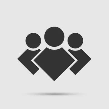 Group four people logo,Teamwork icon.vector illustrator Stock Illustration