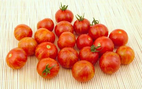 Group of fresh cherry tomatoes Stock Photos