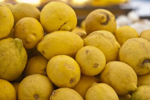 Group of fresh lemons Stock Photos