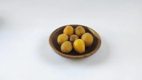 A Group of Fresh Young Dates or Rutob Dates Stock Footage 304790702