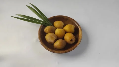 A Group of Fresh Young Dates or Rutob Dates Stock Footage 304792685