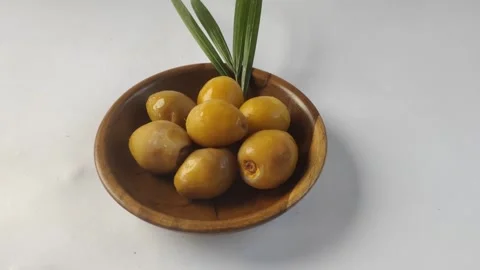 A Group of Fresh Young Dates or Rutob Dates Stock Footage 304798122