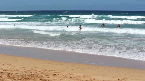 Group of friends on the beach Stock Footage 29735126