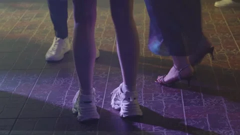 Group of friends dancing on dance floor at party Stock Footage 339499598