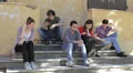 Group of friends mobile phone, cell phone, cellular phone HD Footage