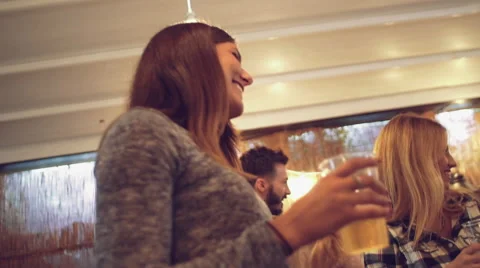 Group of friends in a party dance Stock Footage 68019091