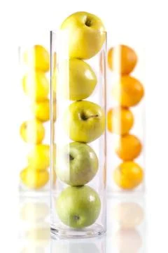 Group of fruit: Appless, Oranges, Lemons Stock Photos