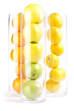 Group of fruit: Oranges, Lemons, Appless Stock Photos