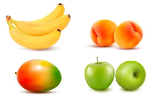 Group of fruit. vector Stock Illustration