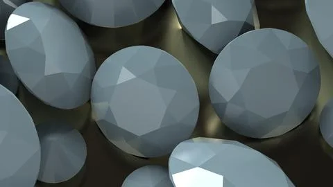 Group of gems 3d rendered in plastic material Stock Illustration
